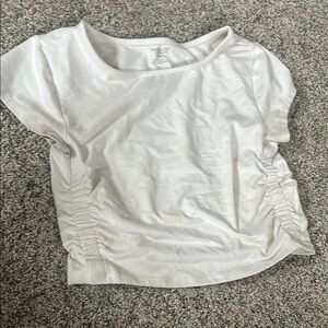 White Ruched Women's Top